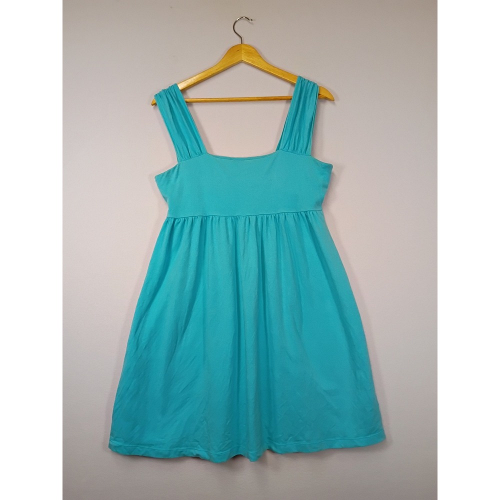 Y2K Victoria's Secret Women Large Turquoise Bra Top Babydoll Empire Waist Dress